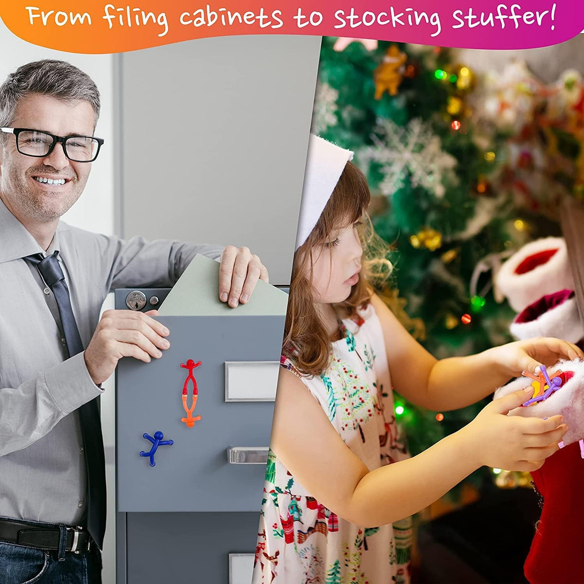 Magnetic Fidget Figures | Travel Toys for Kids (10-Piece Solid)