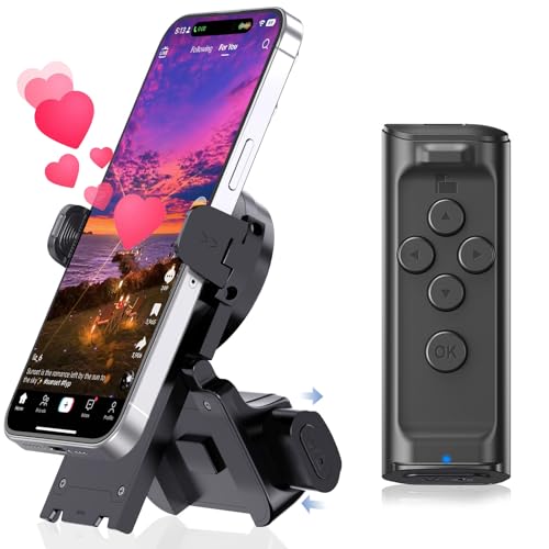 Black Color Bluetooth Scrolling Remote With Phone Stand for TikTok & Apps