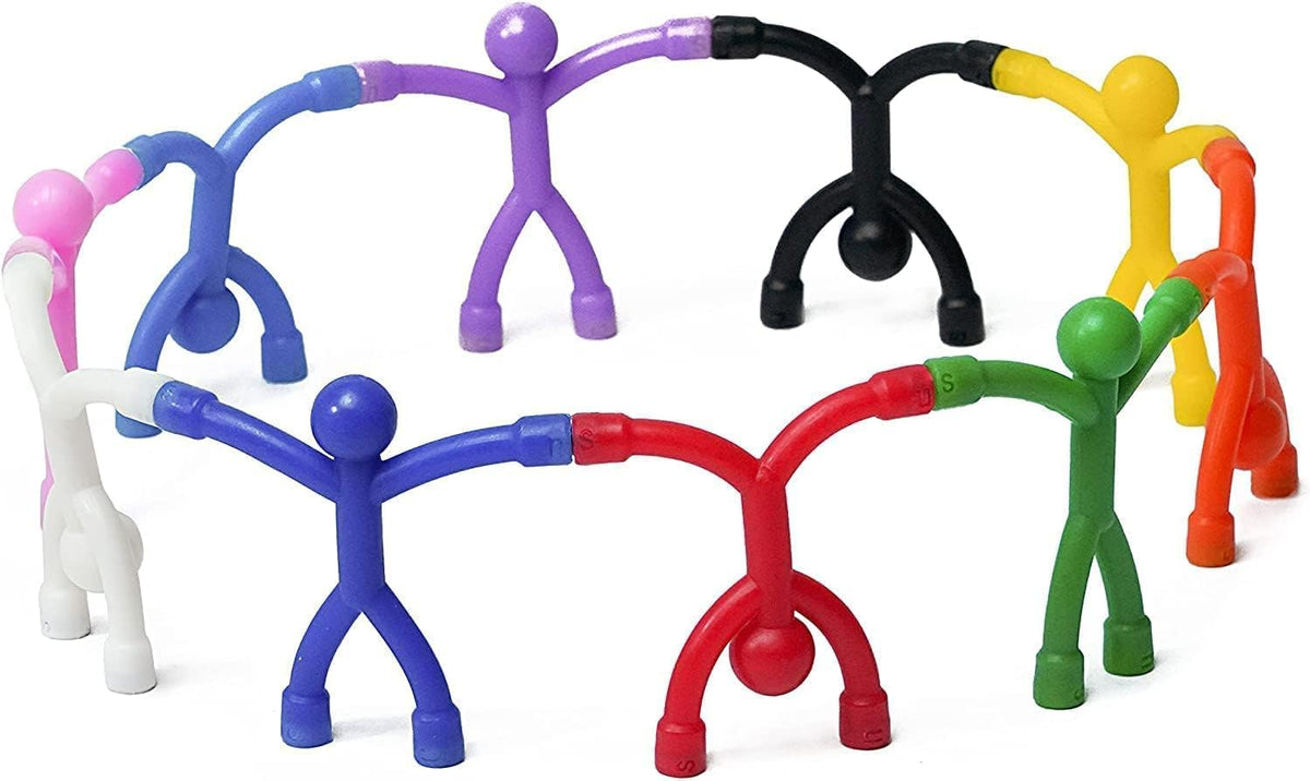 Magnetic Fidget Figures | Travel Toys for Kids (10-Piece Solid)