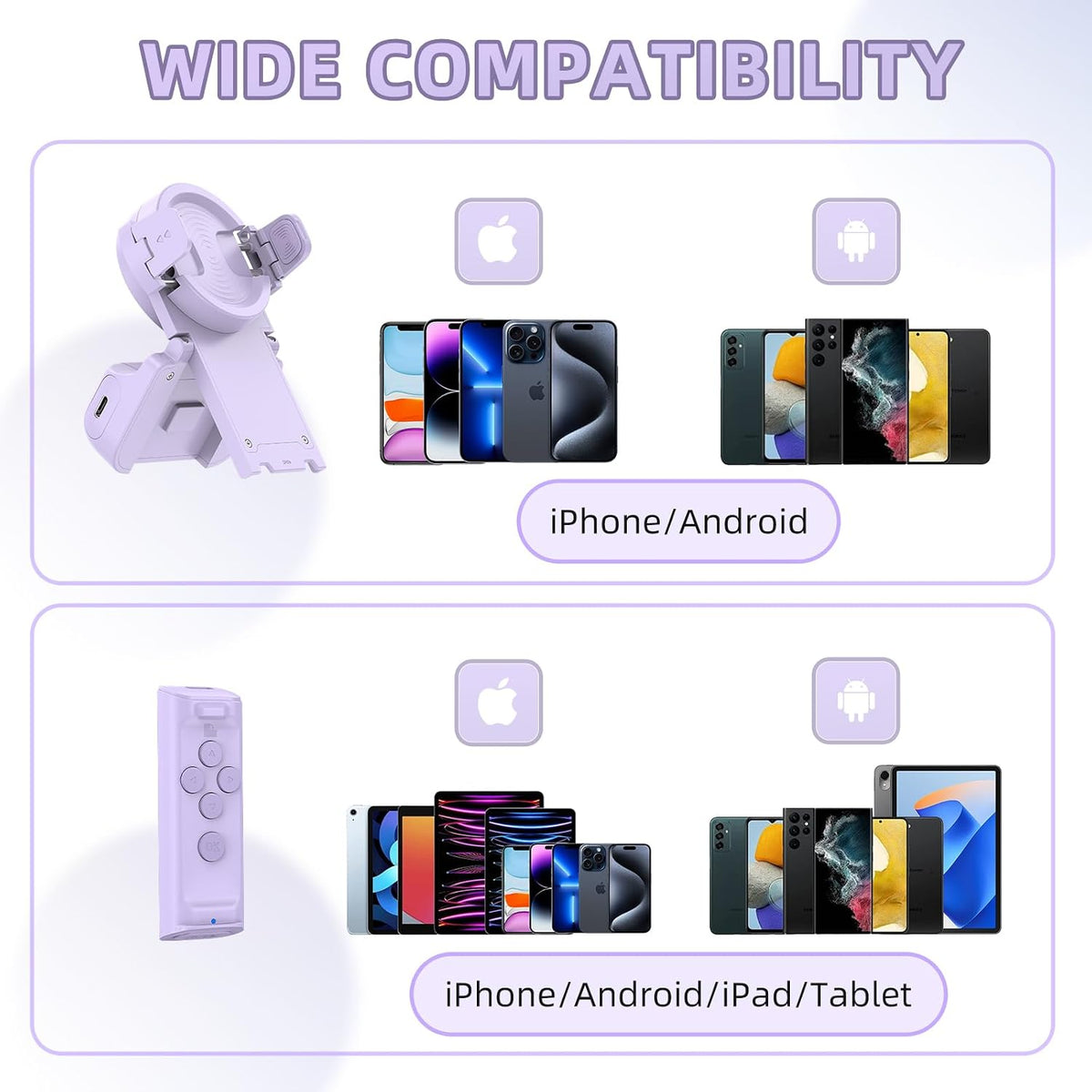 Bluetooth Scrolling Remote With Phone Stand for TikTok & Apps