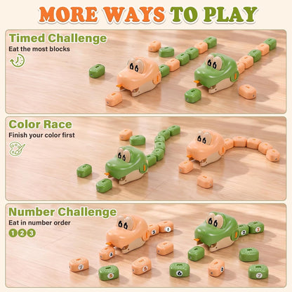 2 Pack Magnetic Snake Game, RC Snake Toy - 16 Magnetic Blocks, 2 Player