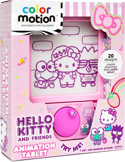 Hello Kitty and Friends Color Motion Animation Tablet, Turn Drawings into Hello Kitty with 20 Design Inserts, Coloring Markers, Drawing Pad Tablet, Sanrio Stuff, Sketch Pad