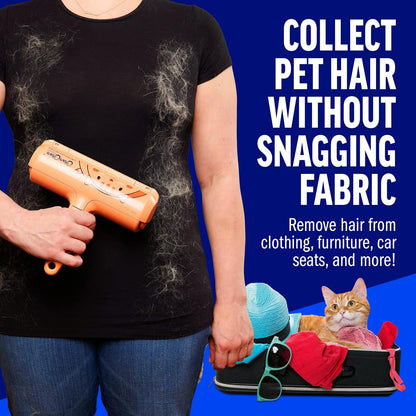 Pet Hair Remover – Original Size Reusable Lint Roller for Cat & Dog Hair on Furniture, Couch, Carpet, Car, Rugs & Bedding – Portable, Eco-Friendly (Cat)