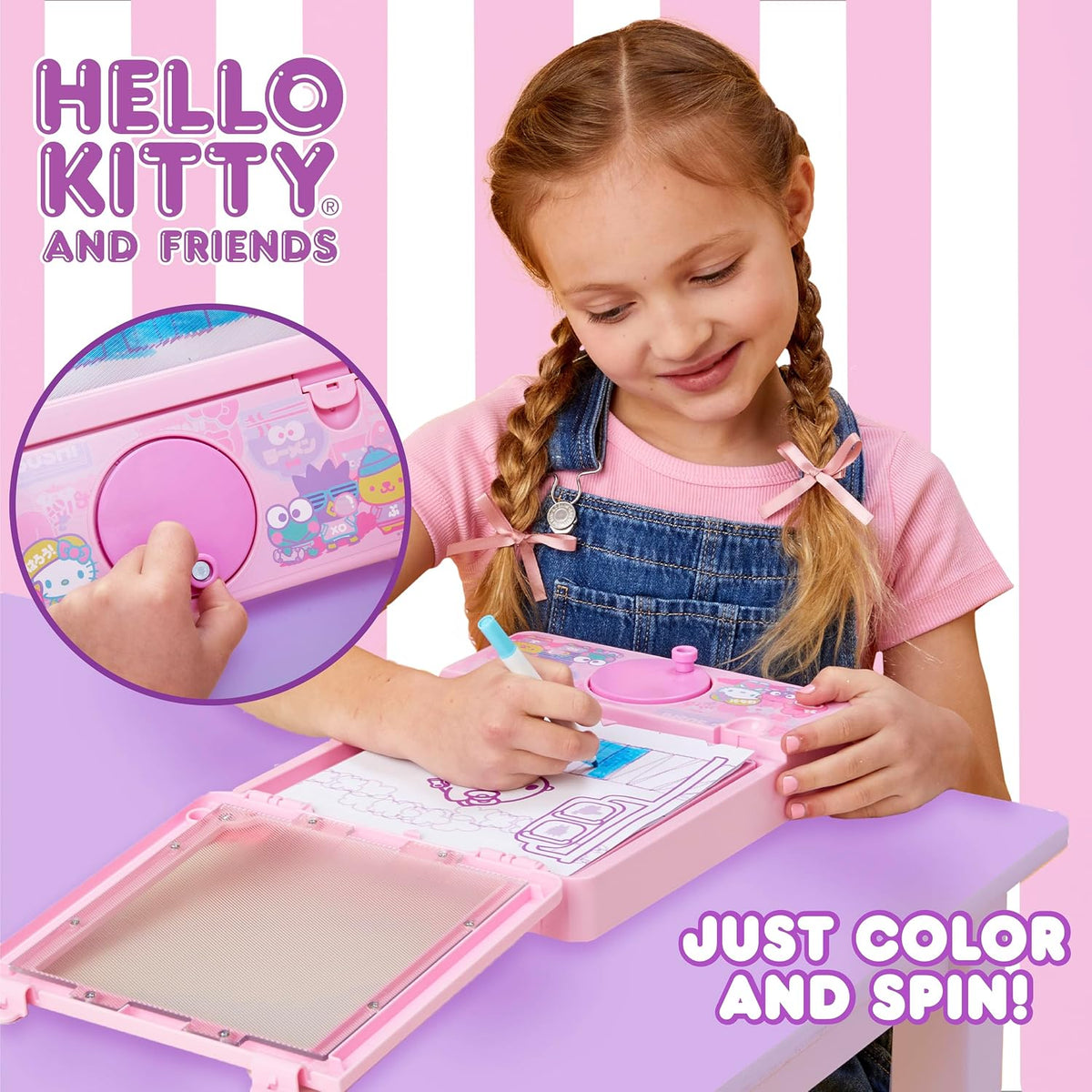 Hello Kitty and Friends Color Motion Animation Tablet, Turn Drawings into Hello Kitty with 20 Design Inserts, Coloring Markers, Drawing Pad Tablet, Sanrio Stuff, Sketch Pad